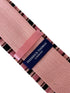 light baby pink and navy blue striped fine knitted tie